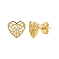 Gold Earrings with Cubic Zirconia