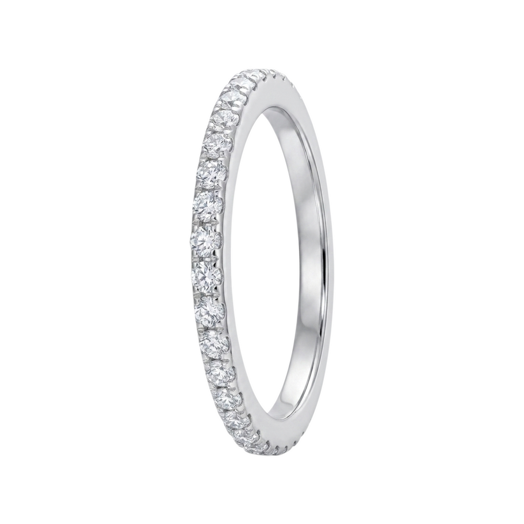 Silver Zirconia Wedding Band
