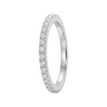 Silver Zirconia Wedding Band