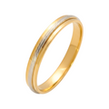 Alliance bicolore en or 3 mm