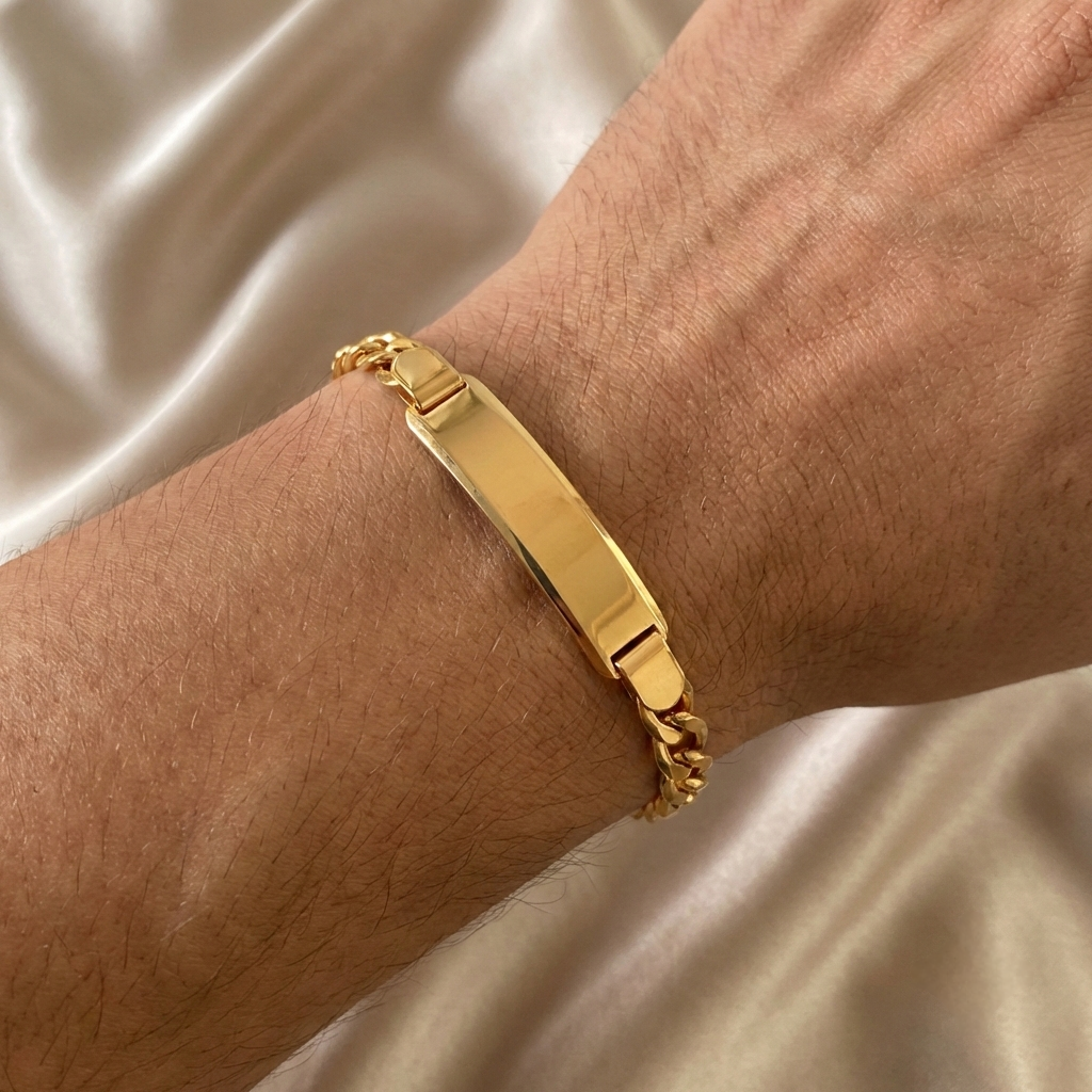 Pulseira c/chapa Ouro