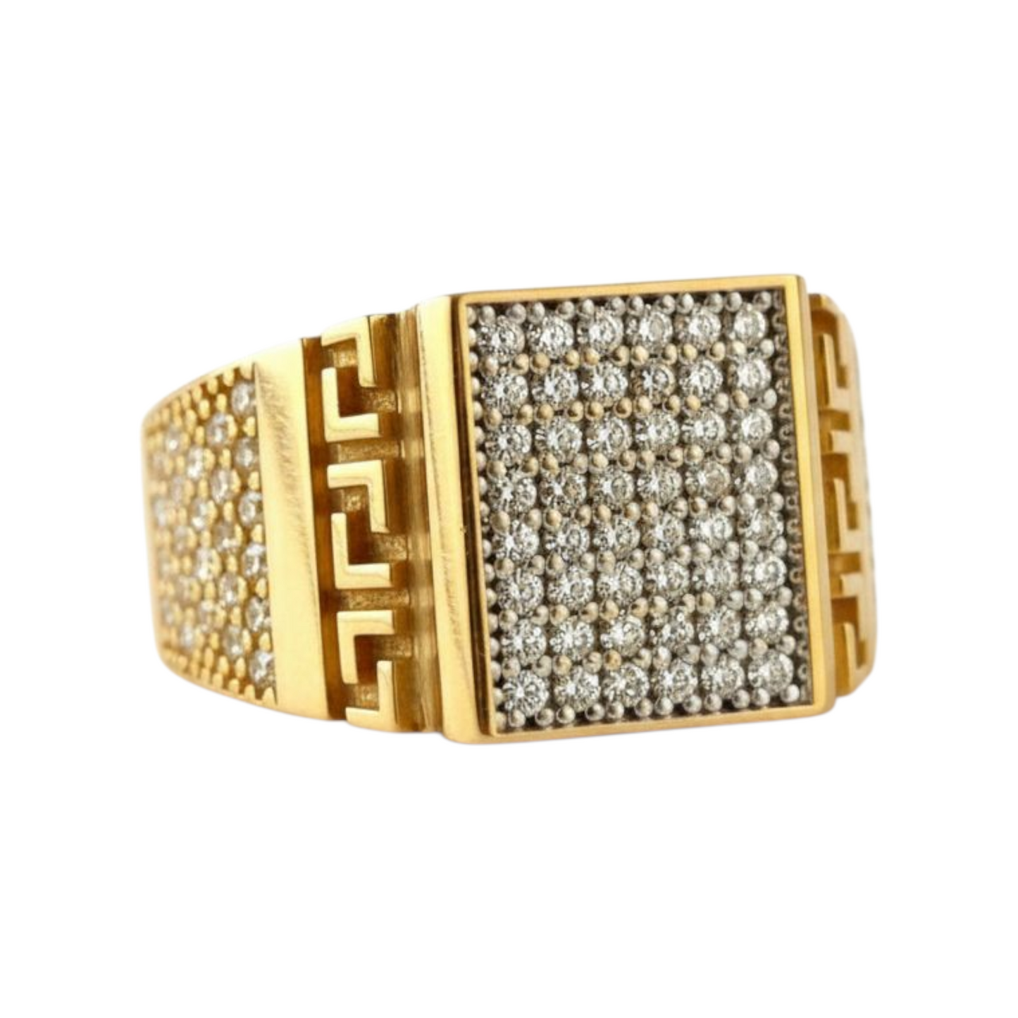 Anel V Zircónias Ouro