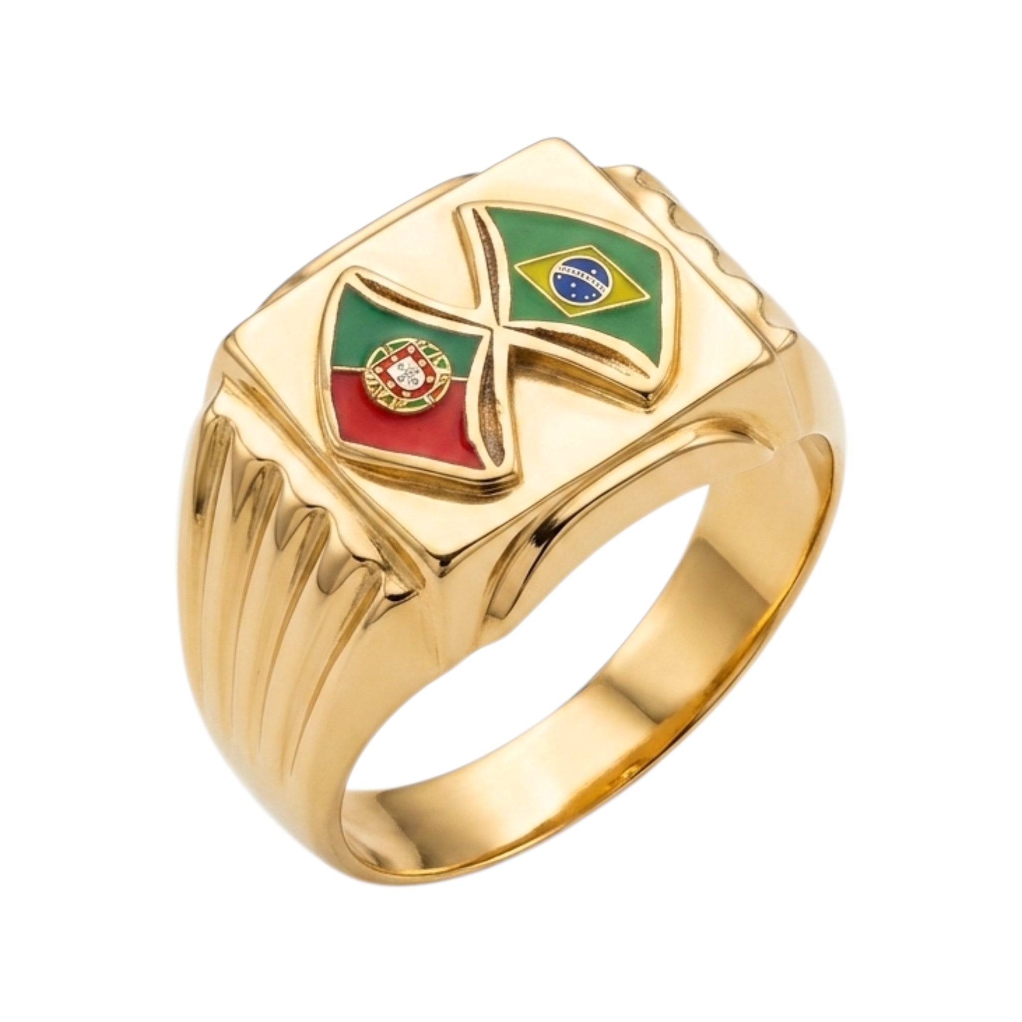 Anel Portugal / Brasil Ouro