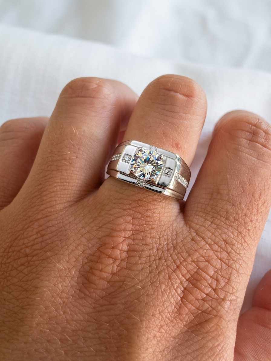 Bague en argent plaqué or