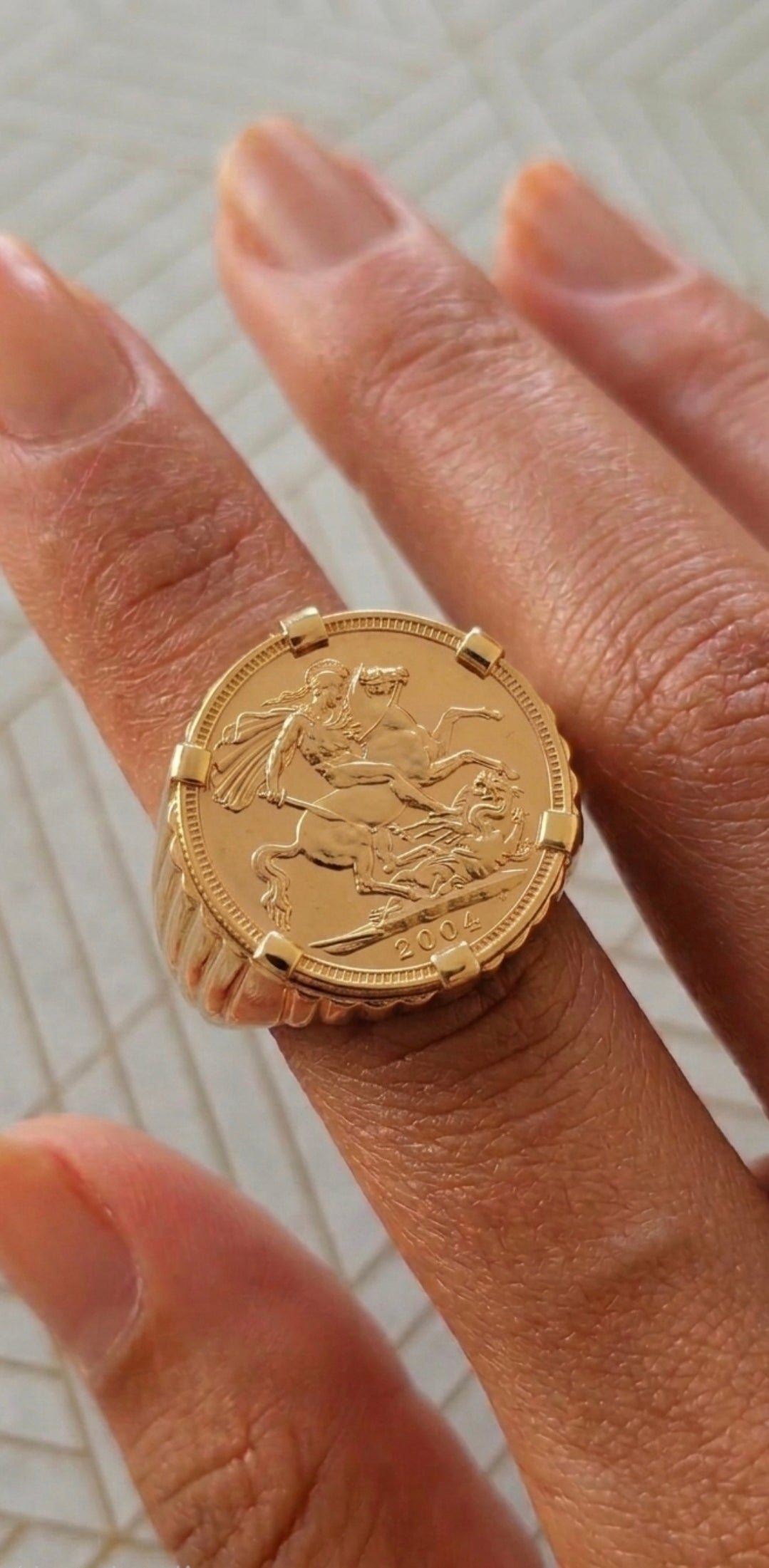 Half Pound Gold Ring