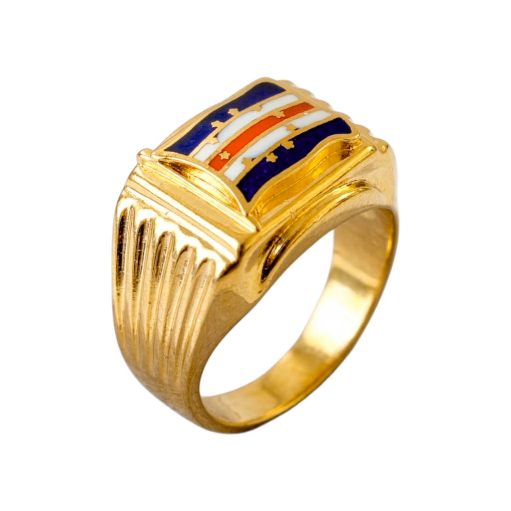 CV Flag Ring, Gold