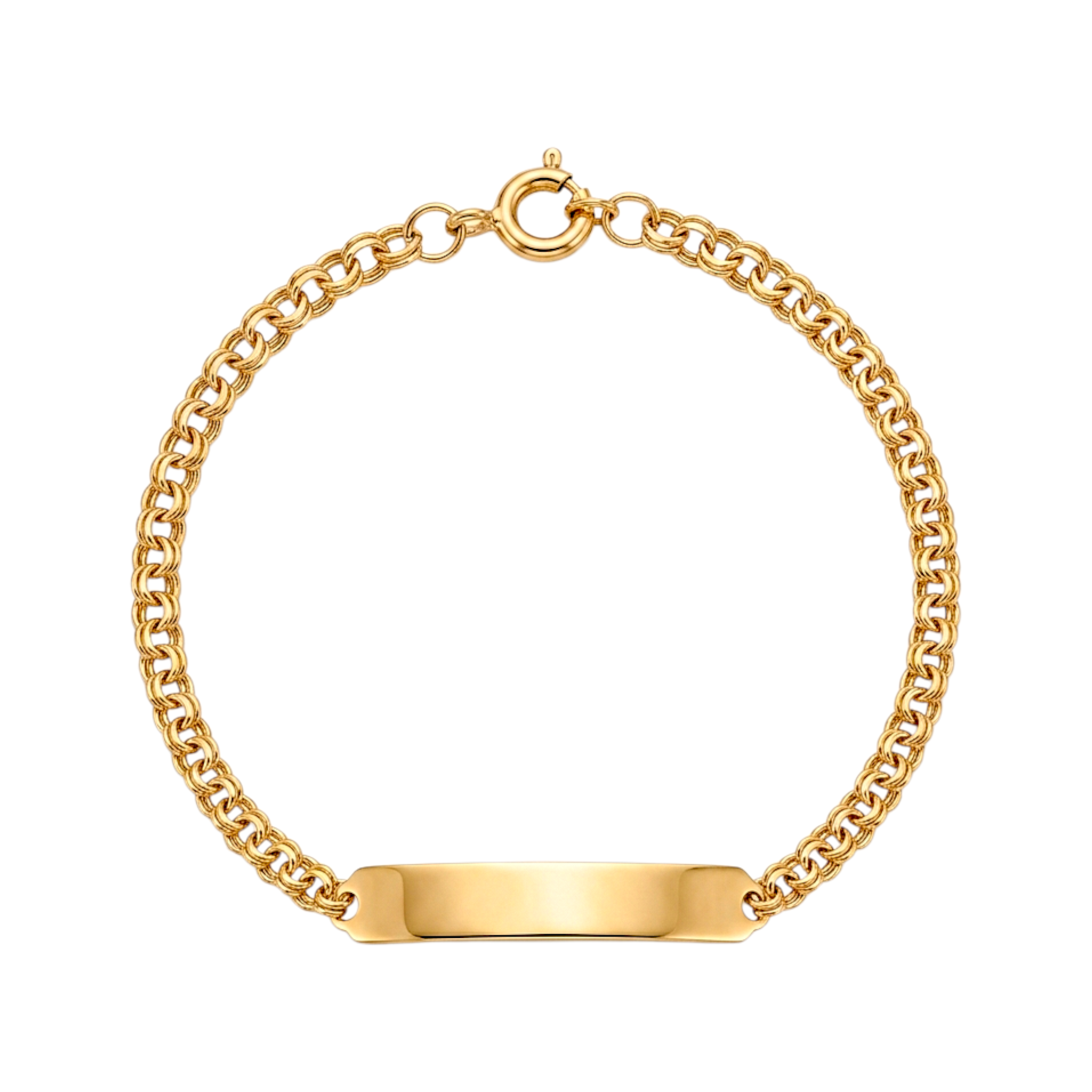 Pulseira C/Chapa Criança Ouro