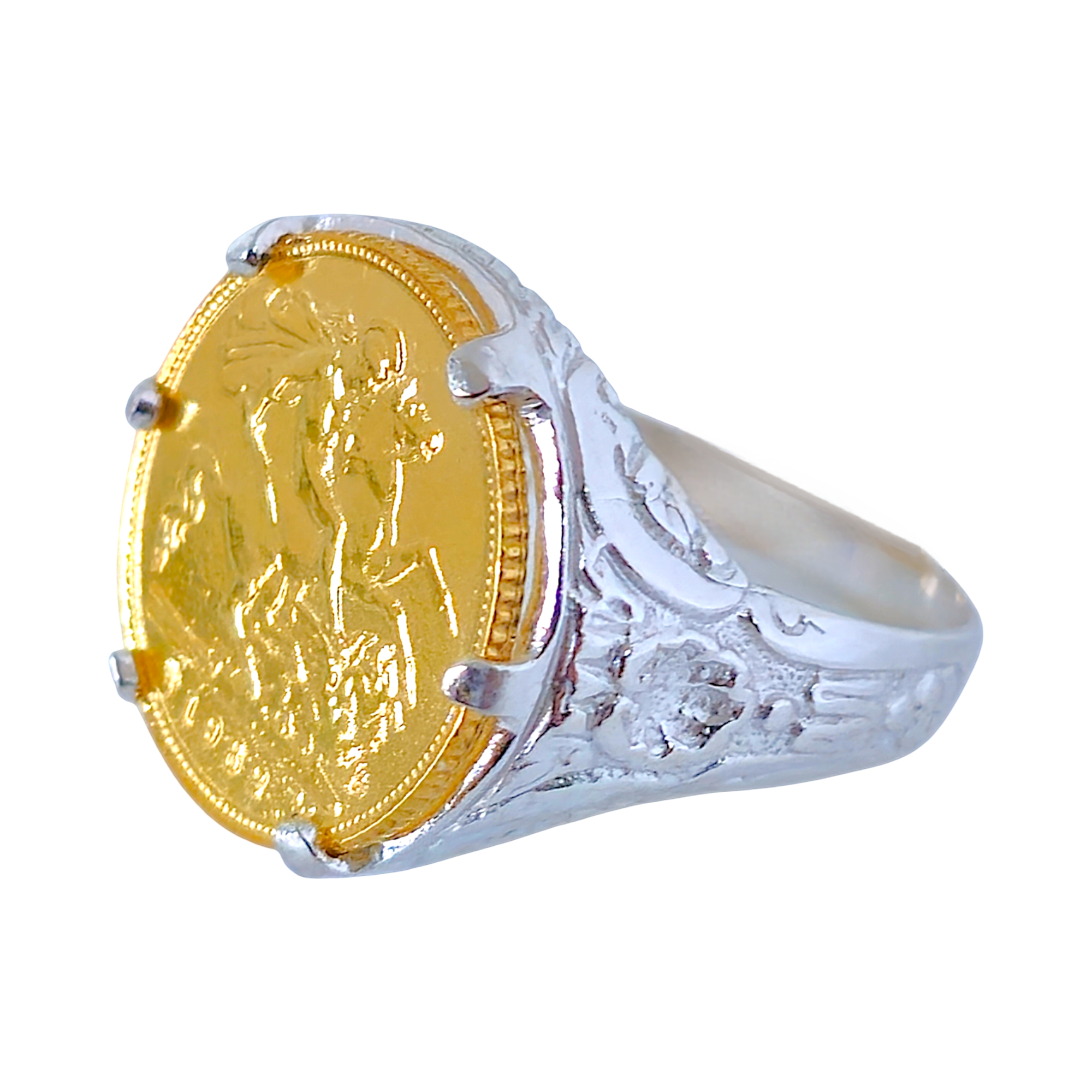 Bague en argent d'une demi-livre