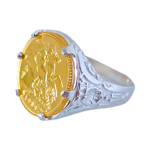 Bague en argent d'une demi-livre