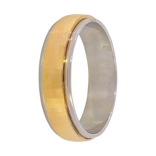 Aliança Bicolor 5mm Ouro