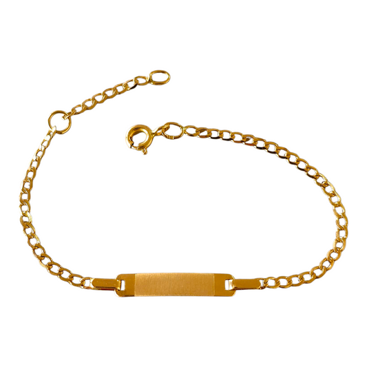 Pulseira c/Chapa Criança Ouro