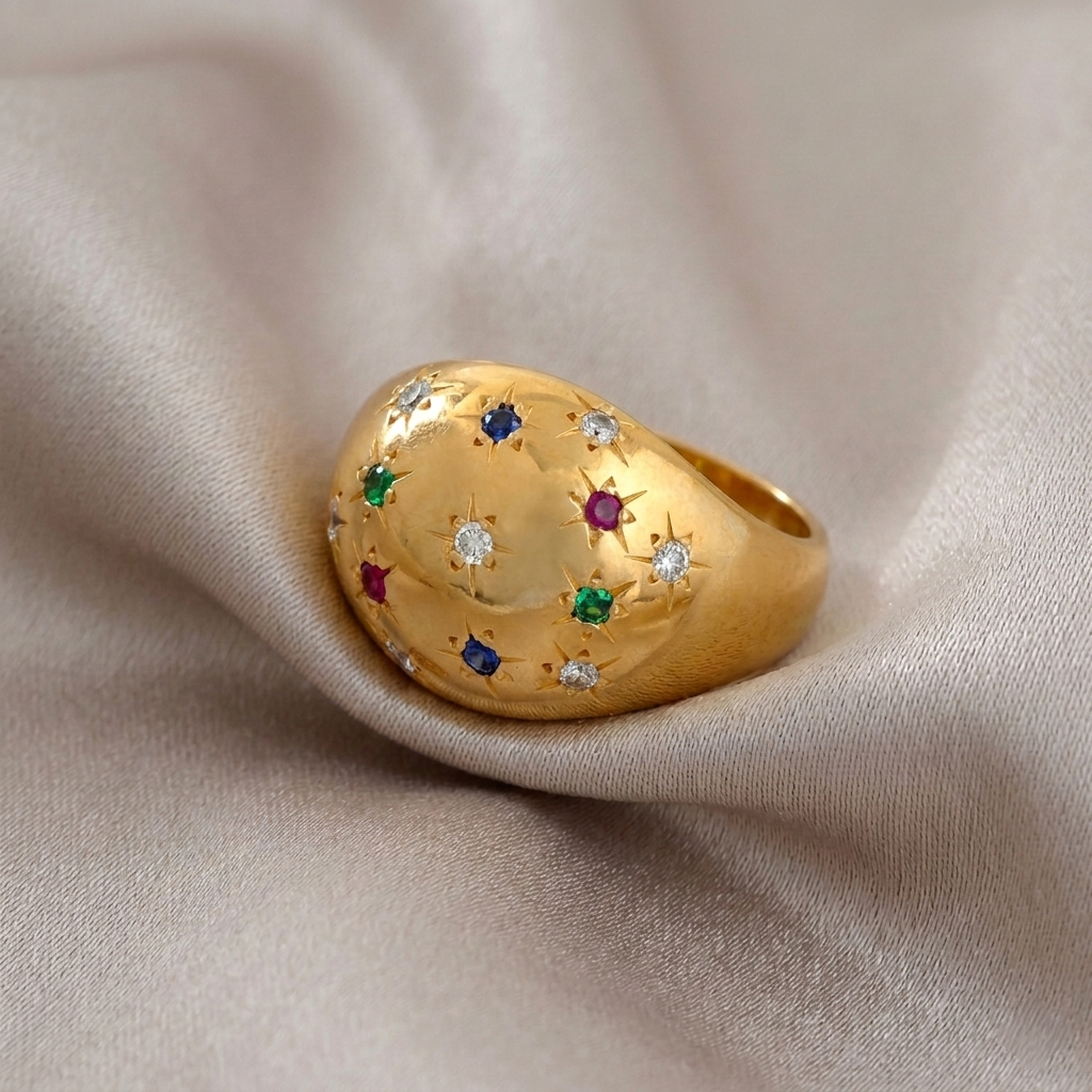 Gold Zirconia Ring