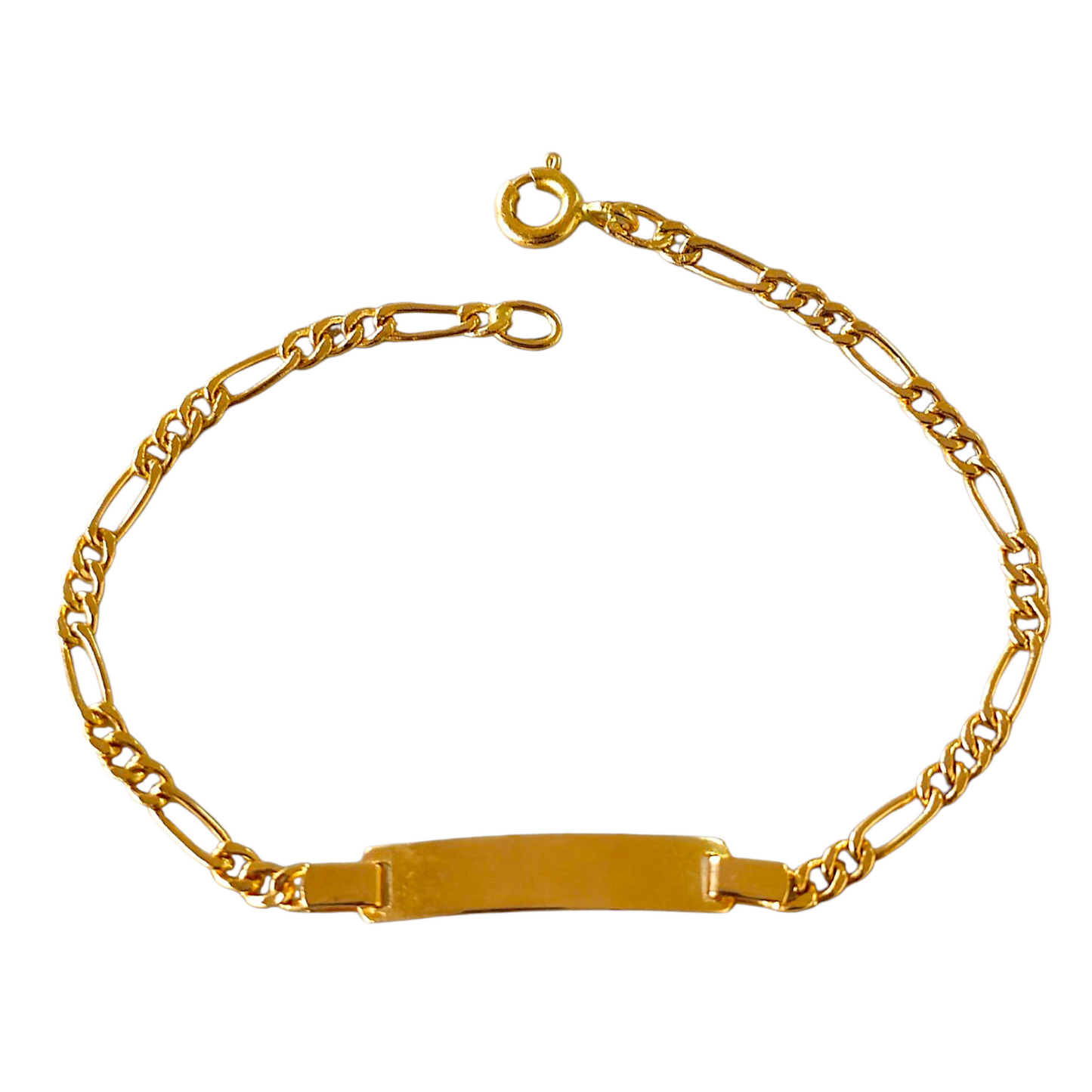 Pulseira c/Chapa Criança Ouro