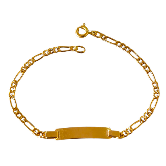 Pulseira c/Chapa Criança Ouro