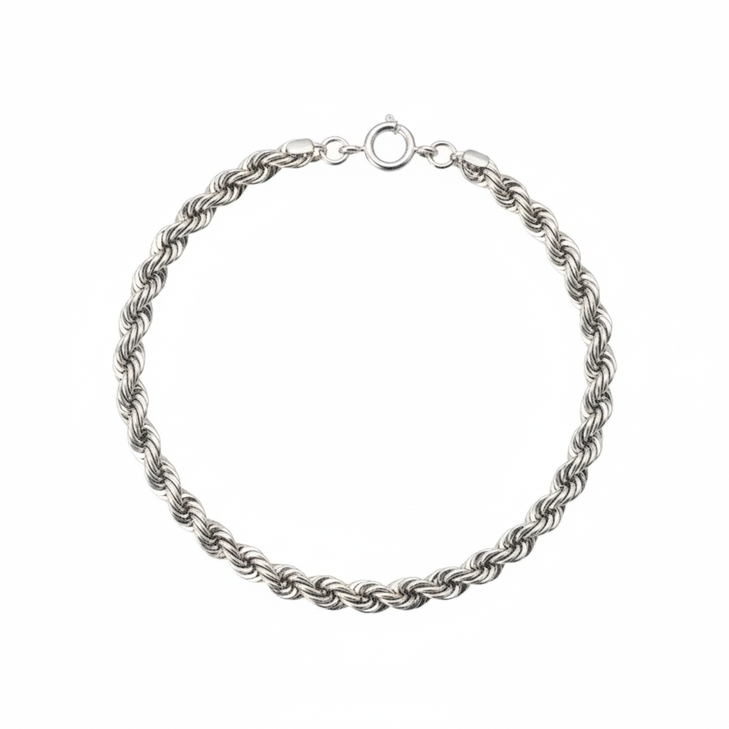 Pulseira de prata dourada