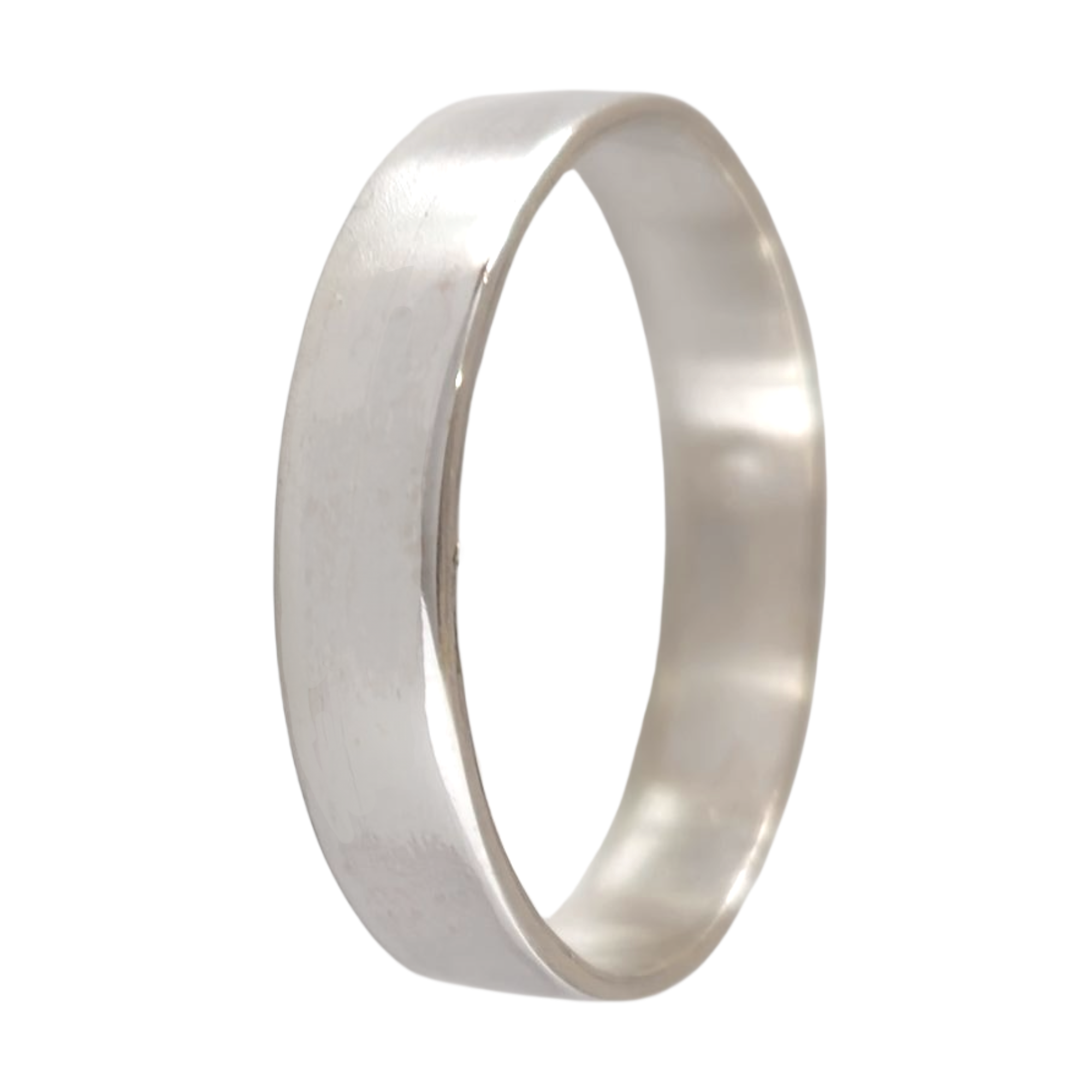 Alliance en argent de 4 mm