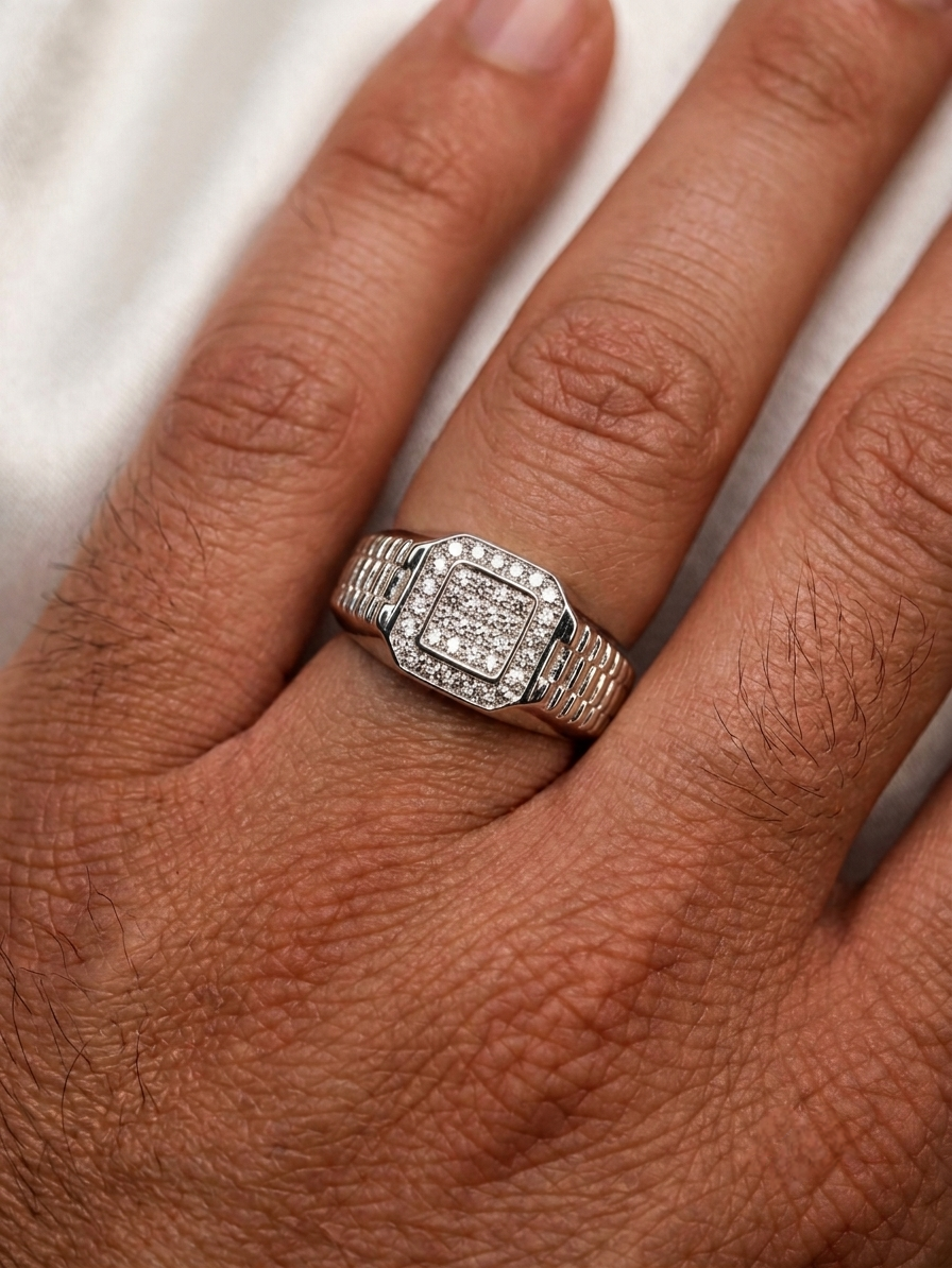 Bague en argent plaqué or