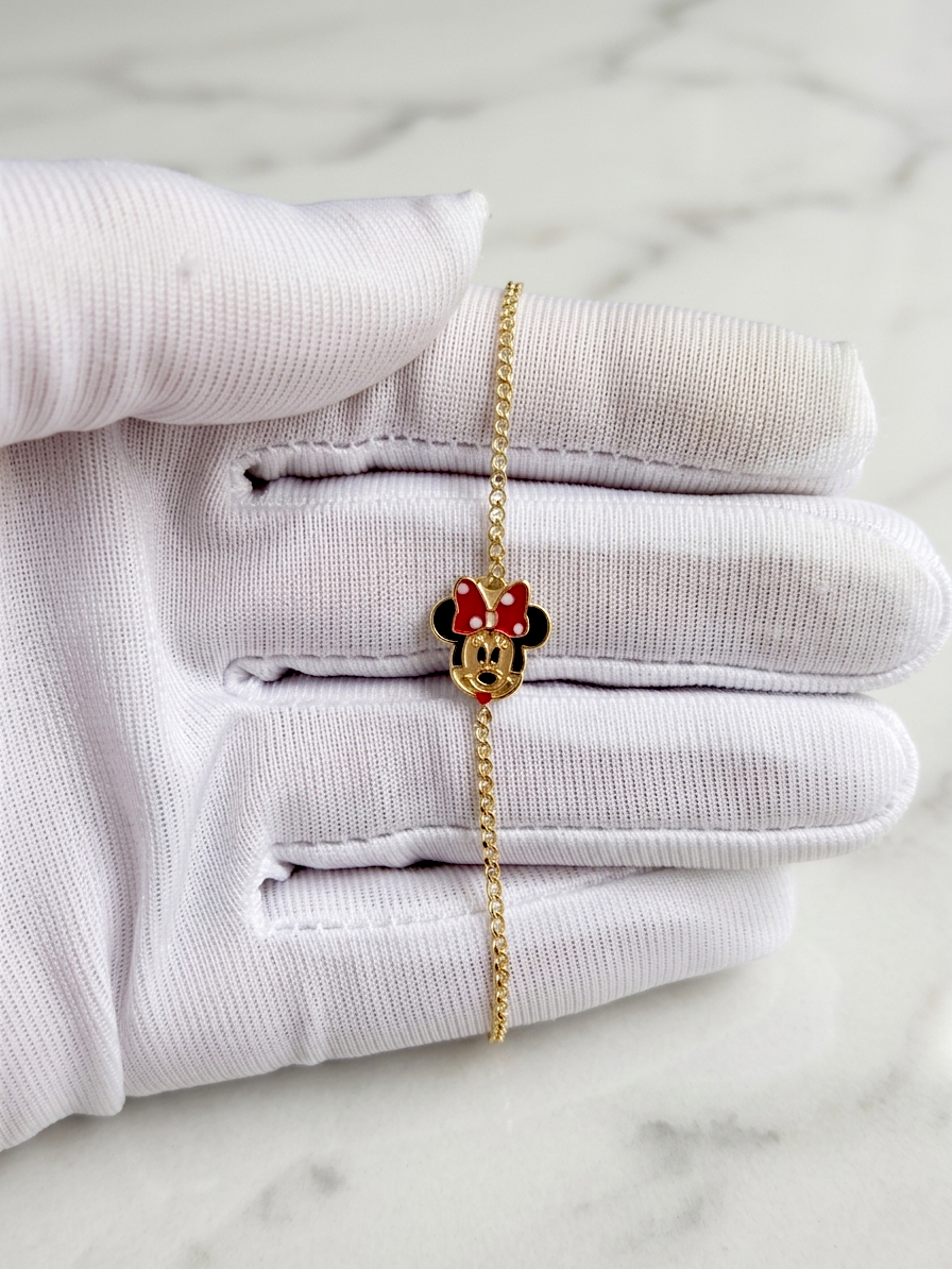 Pulseira Ouro Minnie
