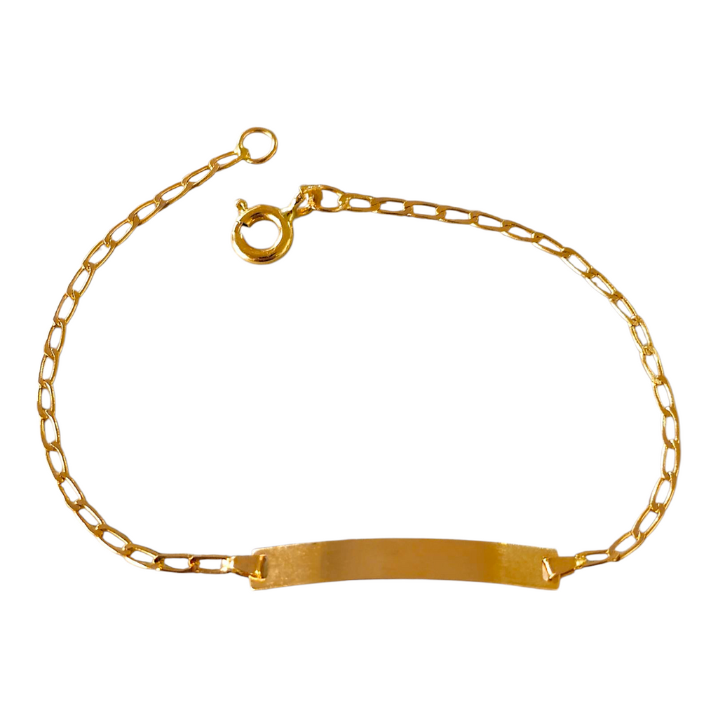 Pulseira c/Chapa Criança Ouro