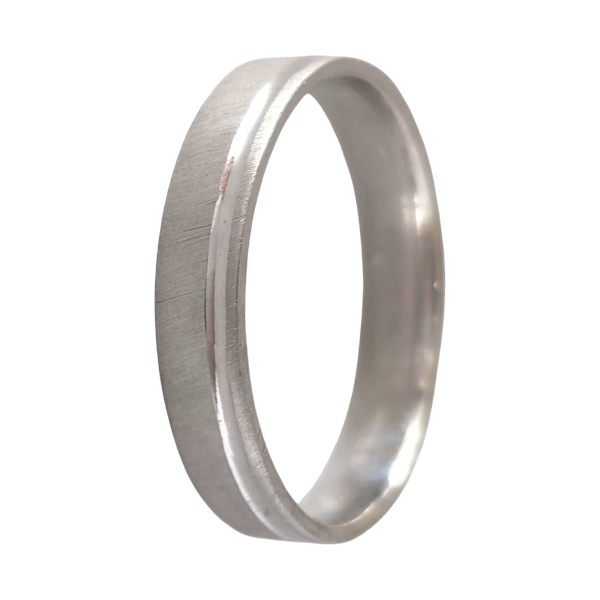 Alliance en argent de 4 mm