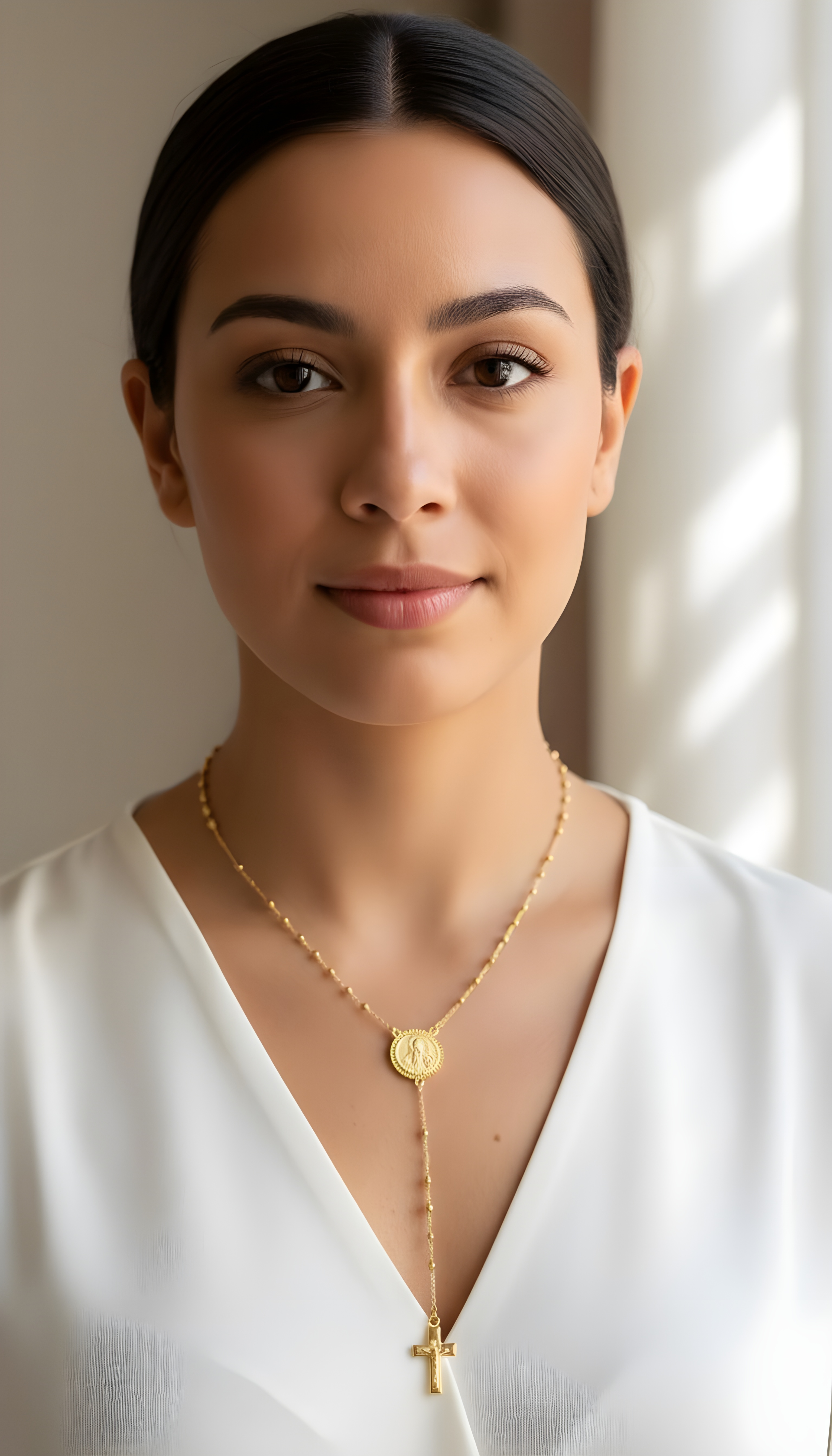 Collier chapelet en or