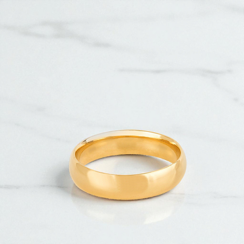 Alliance en or de 5 mm en forme d'amande