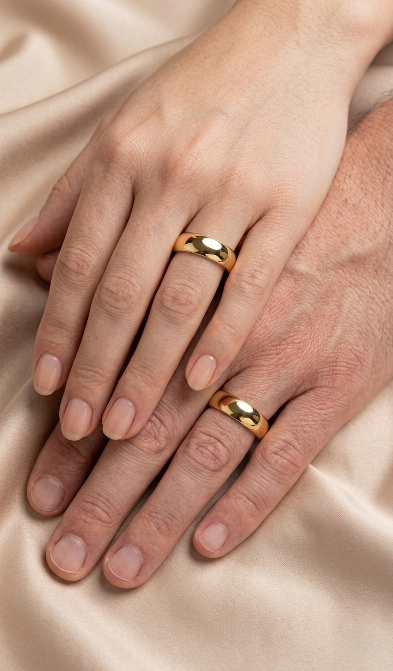 Aliança Amendoada Ouro