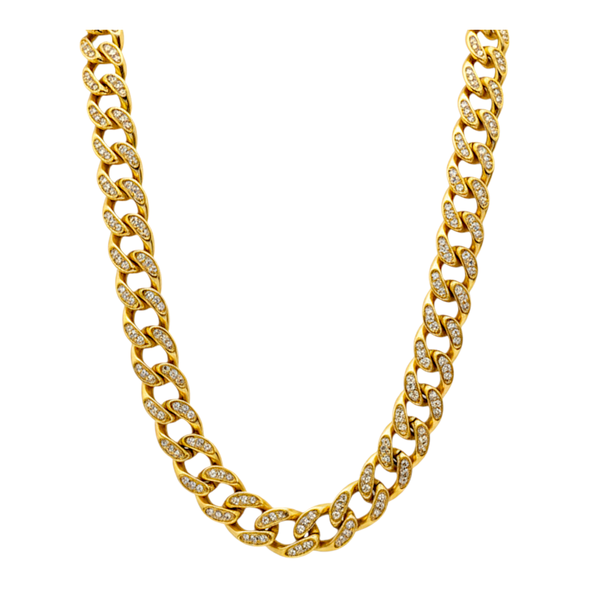 Gold-plated Barbela Necklace with Cubic Zirconia Stones