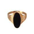 Bague en or et onyx