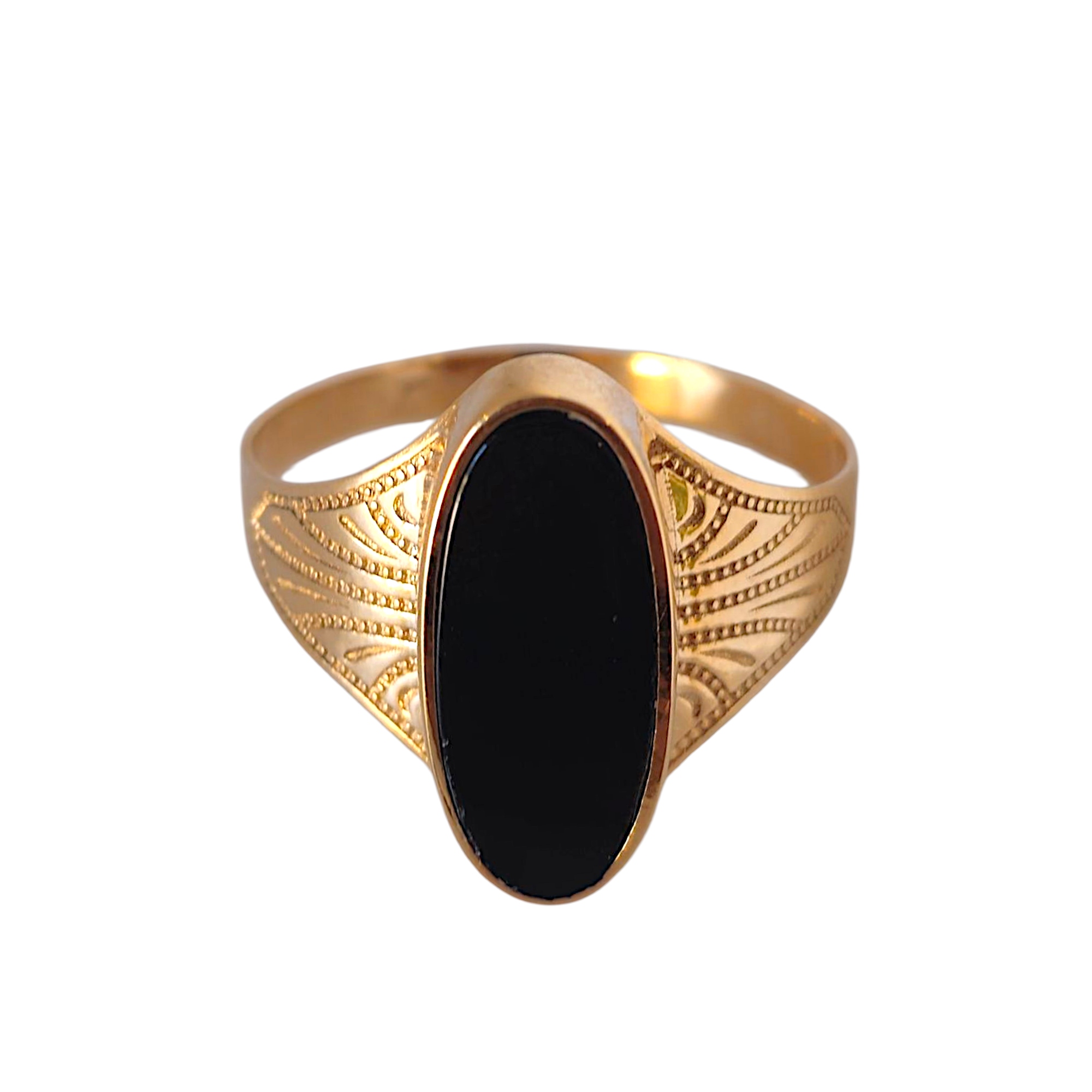 Bague en or et onyx