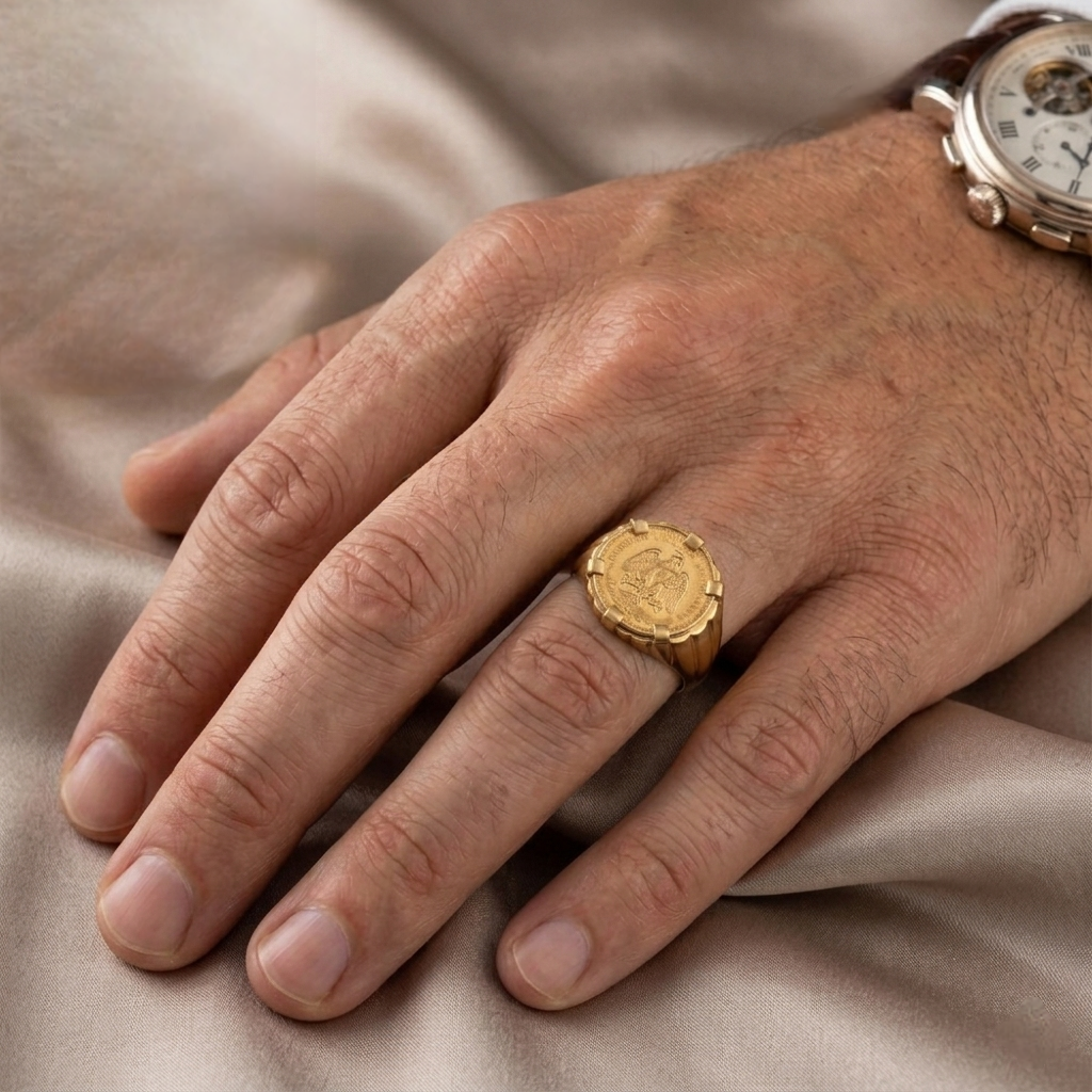 Anel Dois Pesos Ouro