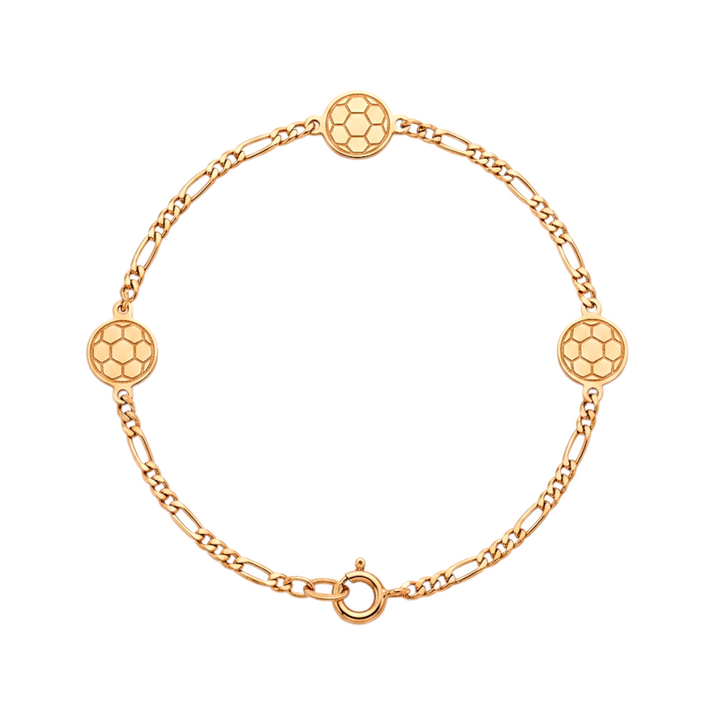Pulseira C/Bola Criança Ouro