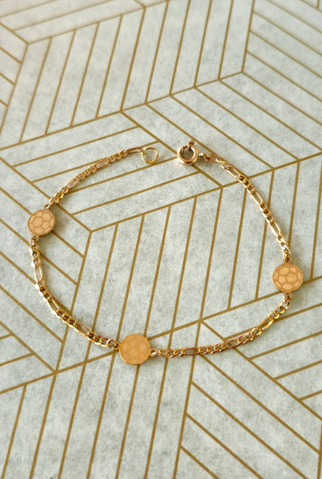 Pulseira C/Bola Criança Ouro