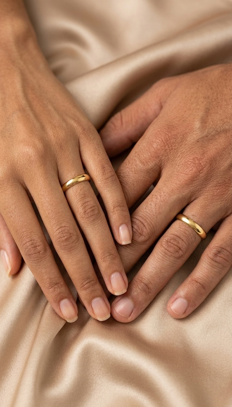 Aliança Amendoada Ouro